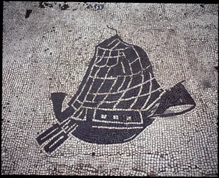 Romersk kunst: "Ship" Mosaic of the Seafarers Corporation, Place des Corporations