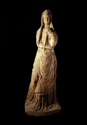 Romersk kunst: gravstatue i kalksten. 1. århundrede f.Kr. Højde 2,1 m. Napoli, Det Nationale Arkæologiske Museum