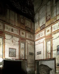 Romersk kunst: indre udsigt over domus aurea eller Doree House: kejserpalads i det gamle Rom, bygget af Neron. Rom, Italien