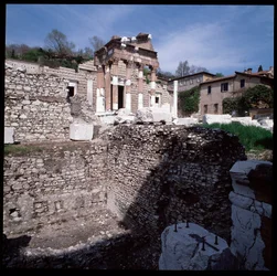 Romersk kunst: udsigt over hovedstaden, 73 AD, Brescia, Italien