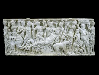 Dionysos indiske triumf, 180-195 e.Kr. (hvid marmor)