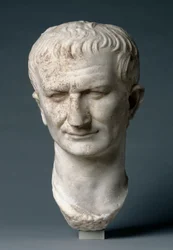 Portræt Hoved af en statsmand, muligvis Vespasian