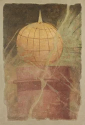 Vægmalerifragment fra peristylet i en villa i Boscoreale, ca. 50-40 f.Kr.