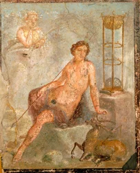 En ung Cyparissus, fresko fra House of Vettii, Pompeji, Campania, romersk civilisation