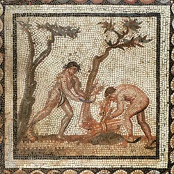 Indsamling af halmbundter (mosaik)