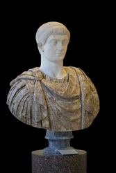 Konstant I (337 - 350 e.Kr.) skulptur, romersk kunst