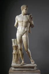 Diomede romersk marmorskulptur efter en græsk original. Fra Cuma. Dim. 177 cm Nationalt Arkæologisk Museum, Napoli