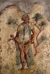 Erotisk fresko fra Lupanar i Pompeji (UNESCO