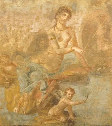 Fresko af Orestes, Pylades og Iphigenia, fra House of Golden Cupids, Pompeji, Campania, romersk civilisation