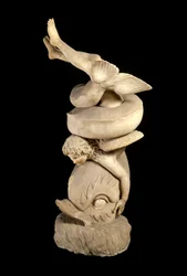 Romersk kunst: »Eros på en delfin«. Skulptur efter en græsk original. Napoli, Museo Archeologico Nazionale