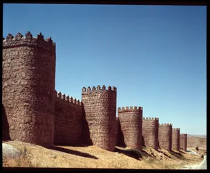Udsigt over væggene i Avila, Spanien (Udsigt over væggene i Avila, Spanien)