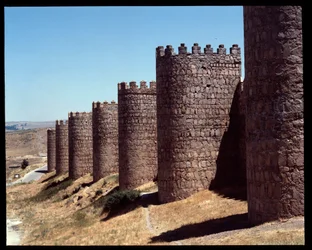 Udsigt over væggene i Avila, Spanien (Udsigt over væggene i Avila, Spanien)