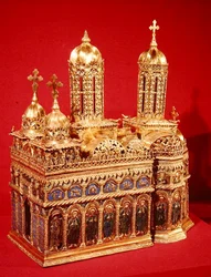 Kivotion, fra Hurezi-klosteret, Vilcea County, 1691-92 (forgyldt sølv og emalje)