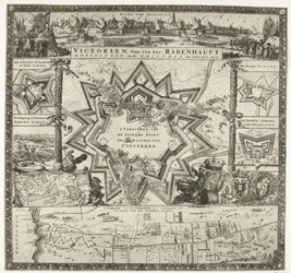 Rabenhaupts sejre i Groningen i årene 1672-1673 Victorien van syn exc. Rabenhaupt, i Groningen og Omlanden, int iaer 1672 og 73 (titel på objekt)