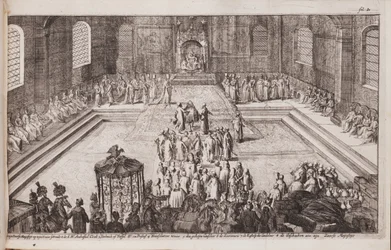 En scene ved zar Alexis Mikhailovichs kongelige hof, 1677