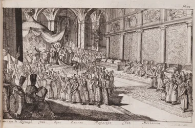 En scene ved zar Alexis Mikhailovichs kongelige hof, 1677
