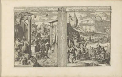 doopceremonier; Berg van Abessinië Doop-ceremonien / Ceremonier for dåben af ​​abissinerne og muskovitter osv. // Abyssiner Bergh / Abissinie-bjergene osv. (titel på objektet) Øst- og Vestindien og andre steder (serietitel)