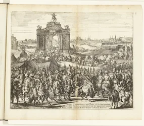 Festlig indtræden af ​​Farnese efter relieffet i Paris, 1590 Festes triomphales que Paris fit à Alexandre Farnese pour l