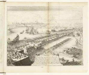 Parma skibsbro over Schelde, 1585 Le Pont de Farnese (titel på objekt) Guerres de Flandres (serietitel)