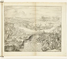 Tilbagetrækning af hertugen af ​​Parmas hær, 1592 La grande retreat du duc de Parme (titel på objektet) Guerres de Flandres (serietitel)