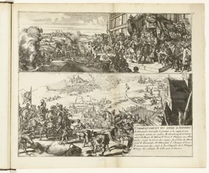 To skildringer af belejringen af ​​Antwerpen af ​​hertugen af ​​Parma, 1584-1585 Commencement du siege d