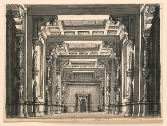 Scenedesign, interiør af Gothic Hall