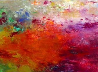 Levende, lidenskabelig abstrakt kunst