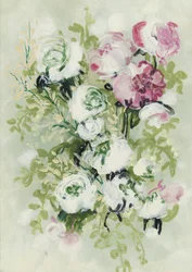 Lyserøde og hvide blomster