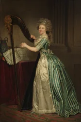 Selvportræt med en harpe, 1791