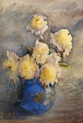 Pæoner i en blå vase, 1899