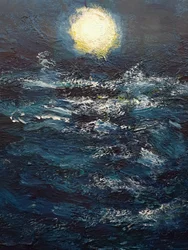 Fuldmåne over havet