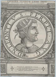 Den østromerske kejser Leontios (tryk)