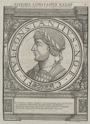 Den romerske kejser Constantius II (tryk)