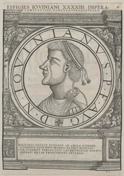 Den romerske kejser Flavius Jovianus (tryk)