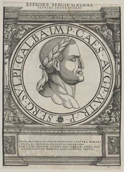 Den romerske kejser Galba (tryk)