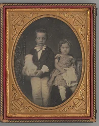 Uden titel Portræt af en dreng og pige, 1855.