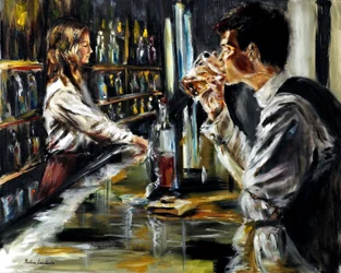 At the Bar, 2021 (olie på linned)