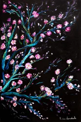 Kirsebærblomster i sort, 2024