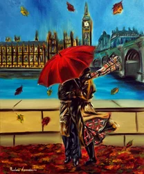 London Embrace, 2025 (olie på lærred)