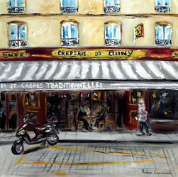 Parisian Creperie, 2022 (olie på lærred)