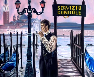 Lavendeltimen i Venedig, 2025 (olie på lærred)
