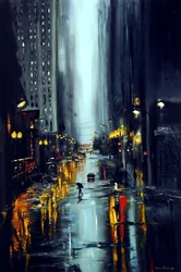 The Lights That Shine in New York, 2025 (olie på lærred)