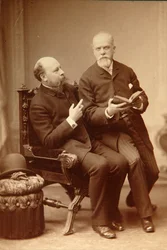 Kunstner Pavel Vassilievich Shukovsky (1846-1912) Historiker Alexander Onegin (Otto) i Weimar. Albumin foto