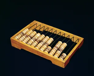 Abacus, perleberegner, sandsynligvis 1800-tallet (træ og metal)