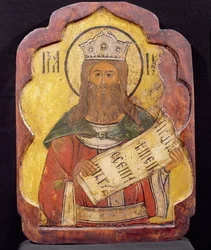 Kong David, ikon, ukrainsk (tempera på panel)