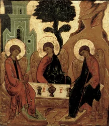 Det Gamle Testamentes Treenighed, ikon fra det 16. århundrede