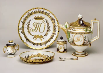 Orlov teservice fra den kejserlige porcelænsfabrik, St. Petersborg, ca. 1765 (porcelæn) (se også 74497)