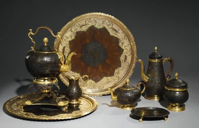 Te- og kaffeservering, sandsynligvis ved Demidoff-værkstedet, Ural, ca. 1770