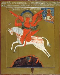 Ærkeenglen Michael, 1700-tallet (tempera på panel)