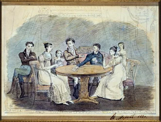 The Galitzines, 1820 (wc på papir)